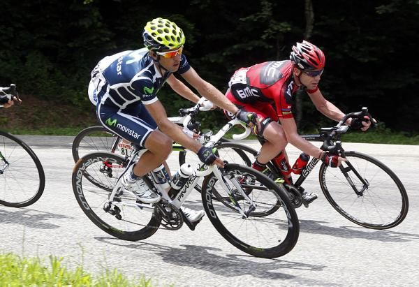 Cadel Evans (BMC) and David Arroyo (Movistar)