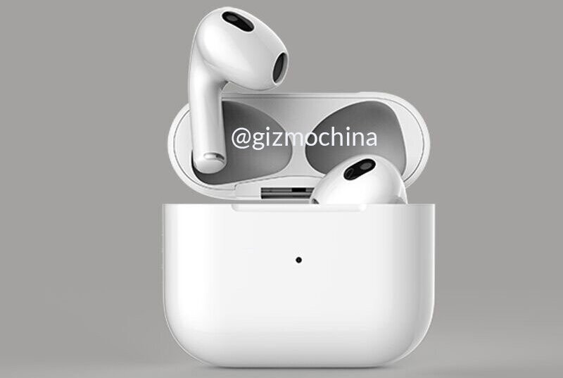 Vazamento de design do AirPods 3