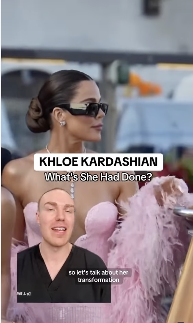 Dr Jonny Betteridge Instagram screenshot of Khloé Kardashian