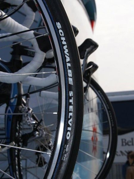 Gerolsteiner's Thomas Fothen went with wider 25mm tires.