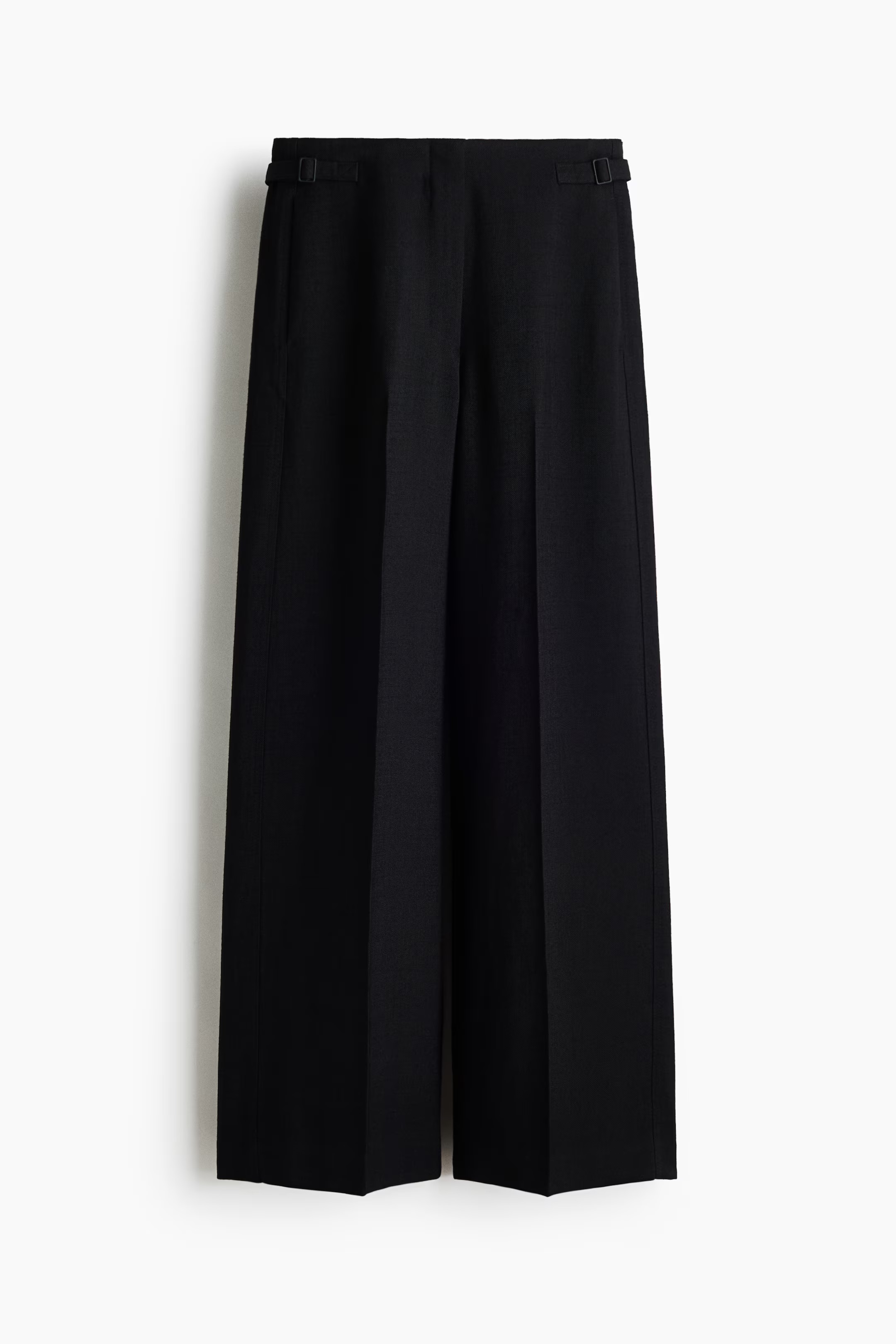 Wide Linen-Blend Trousers