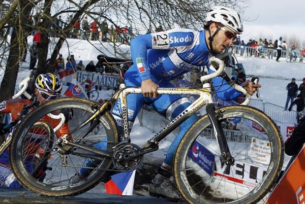 Elia Silvestri (Italy) tops the stairs.