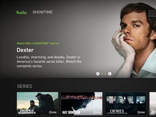 Hulu Showtime Add On screen Dexter on Android TV