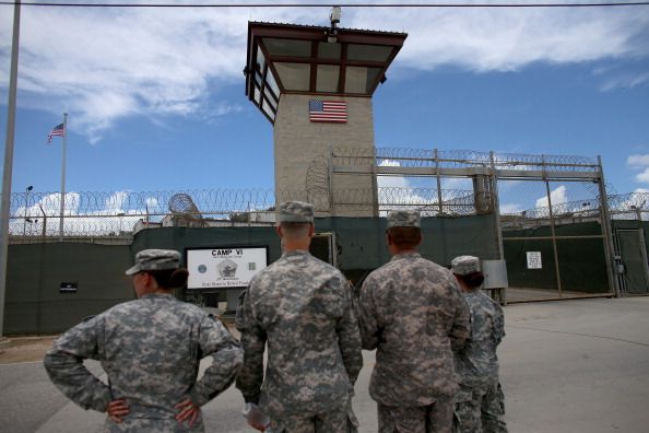 Service members at Guantanamo Bay.