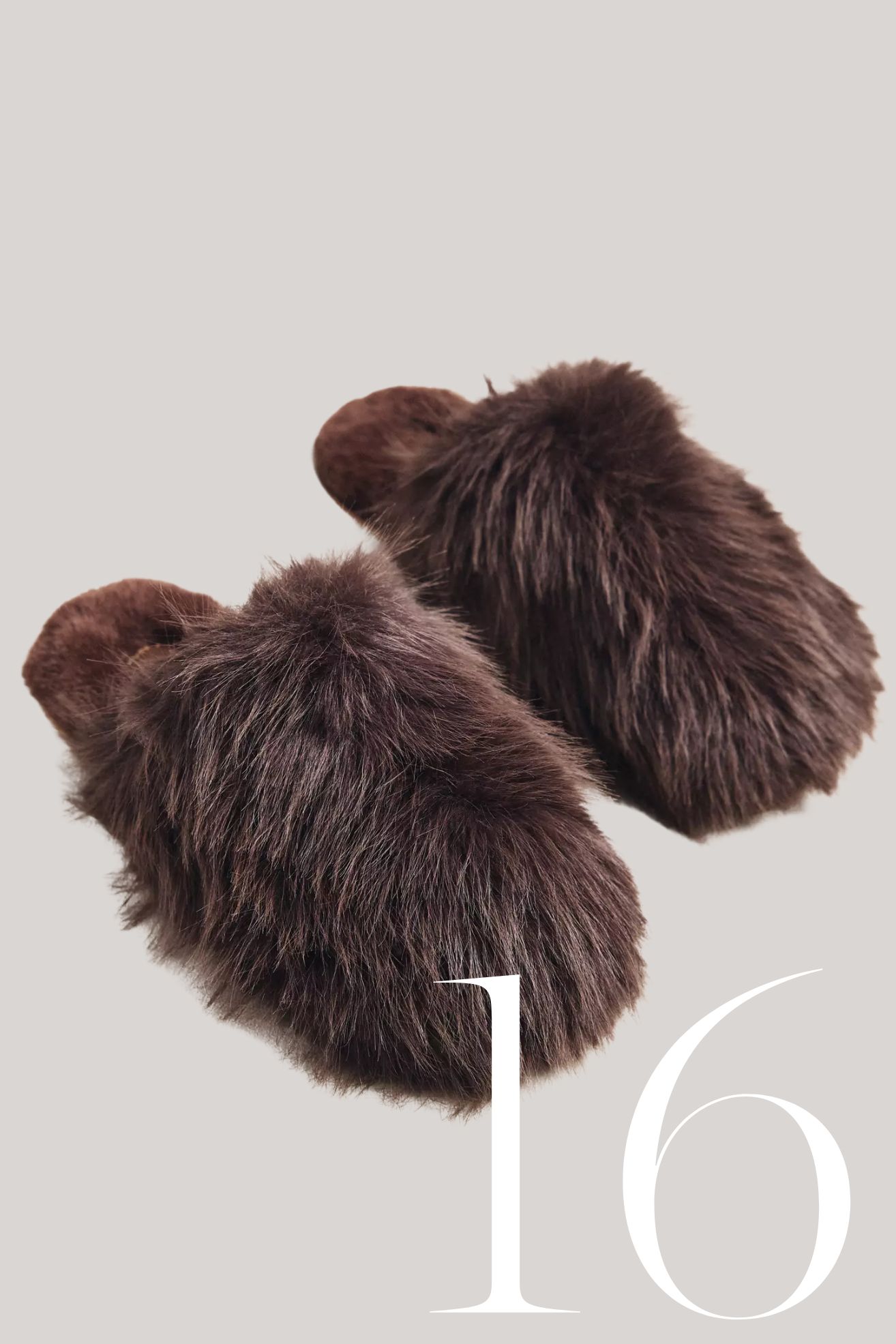 Anthropologie, Maeve Fuzzy Faux-Fur Slippers