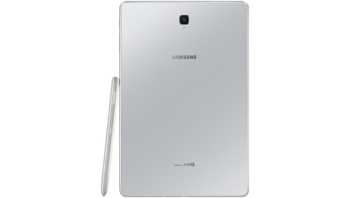 This is the Tab S4 in white/silver. Credit: Evan Blass