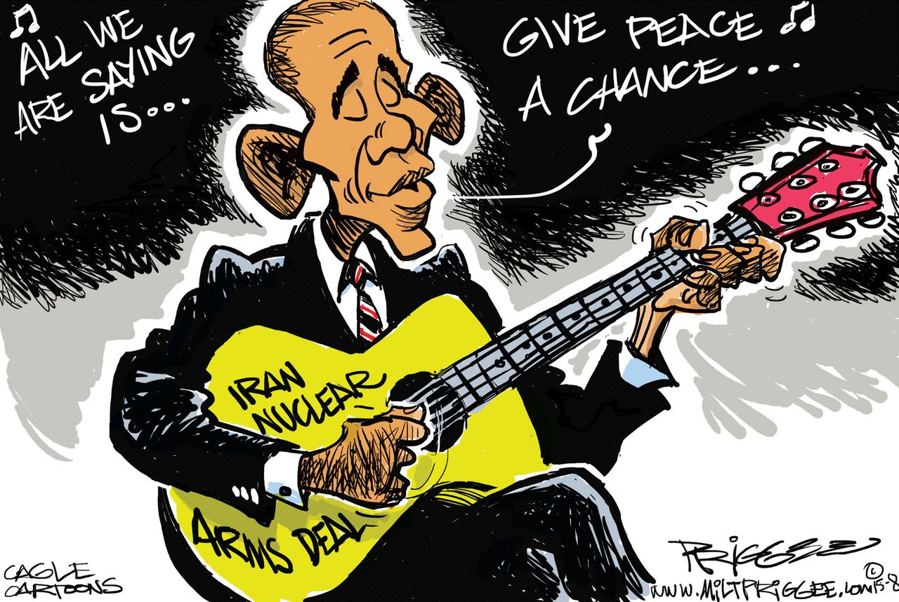 Obama cartoon World Iran Deal