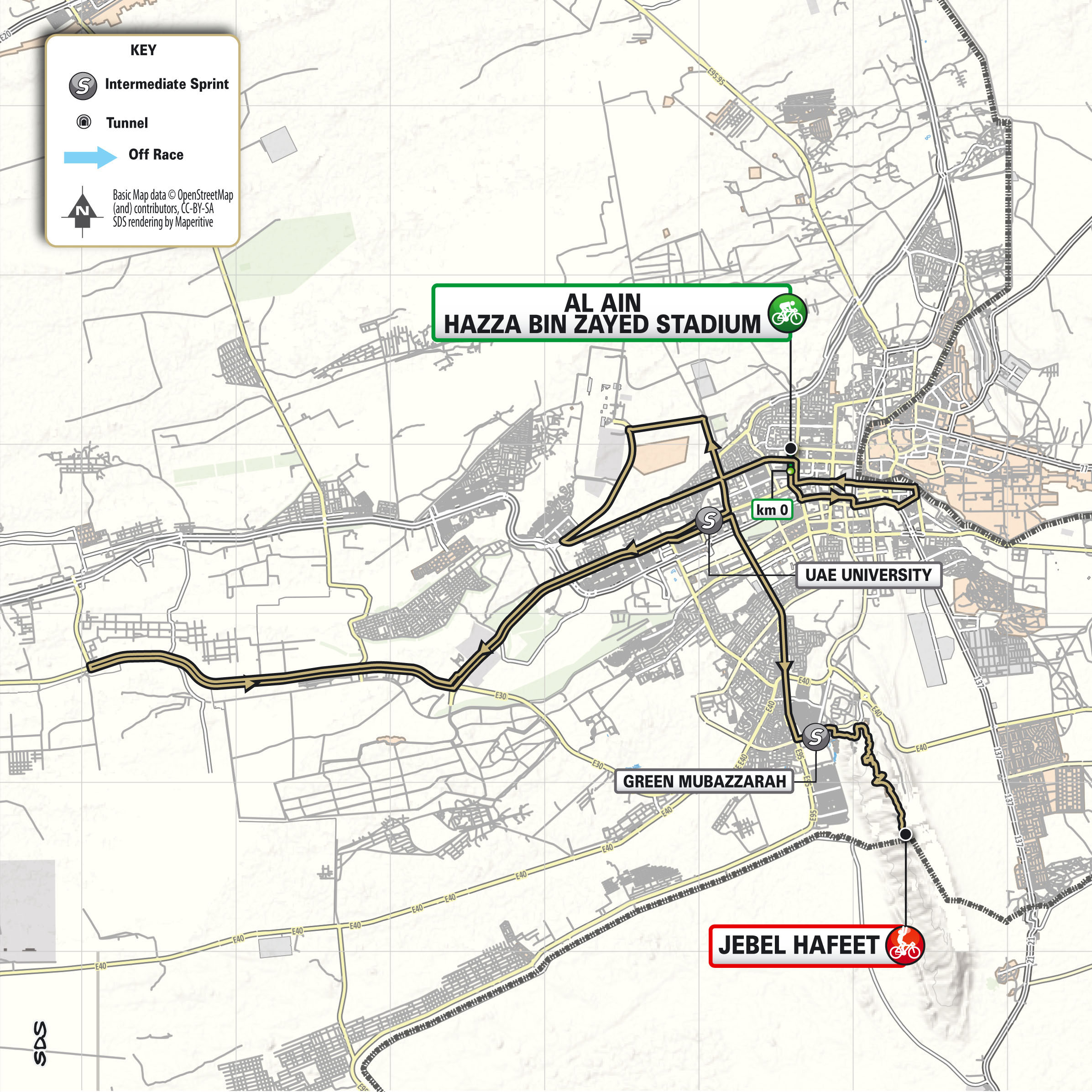 Mapas y perfiles de ruta para el UAE Tour Women 2026