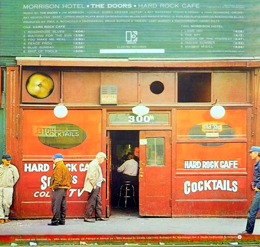The cover of the Doors&rsquo; Morrison Hotel album