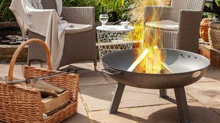 This fire pit is one of the best outdoor log burners