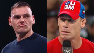 Gunther and John Cena split image staring at each other