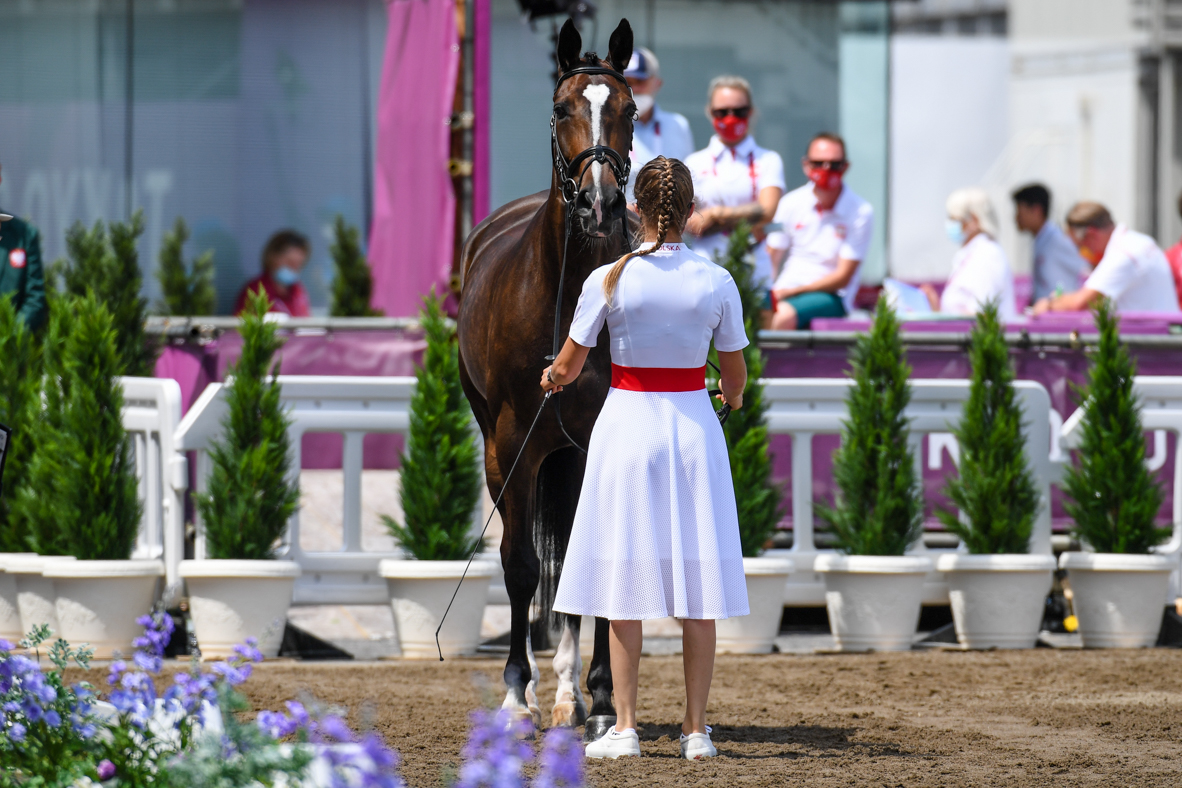 Olympic eventing first trot-up pictures: Joanna Pawlak and Fantastic Frieda