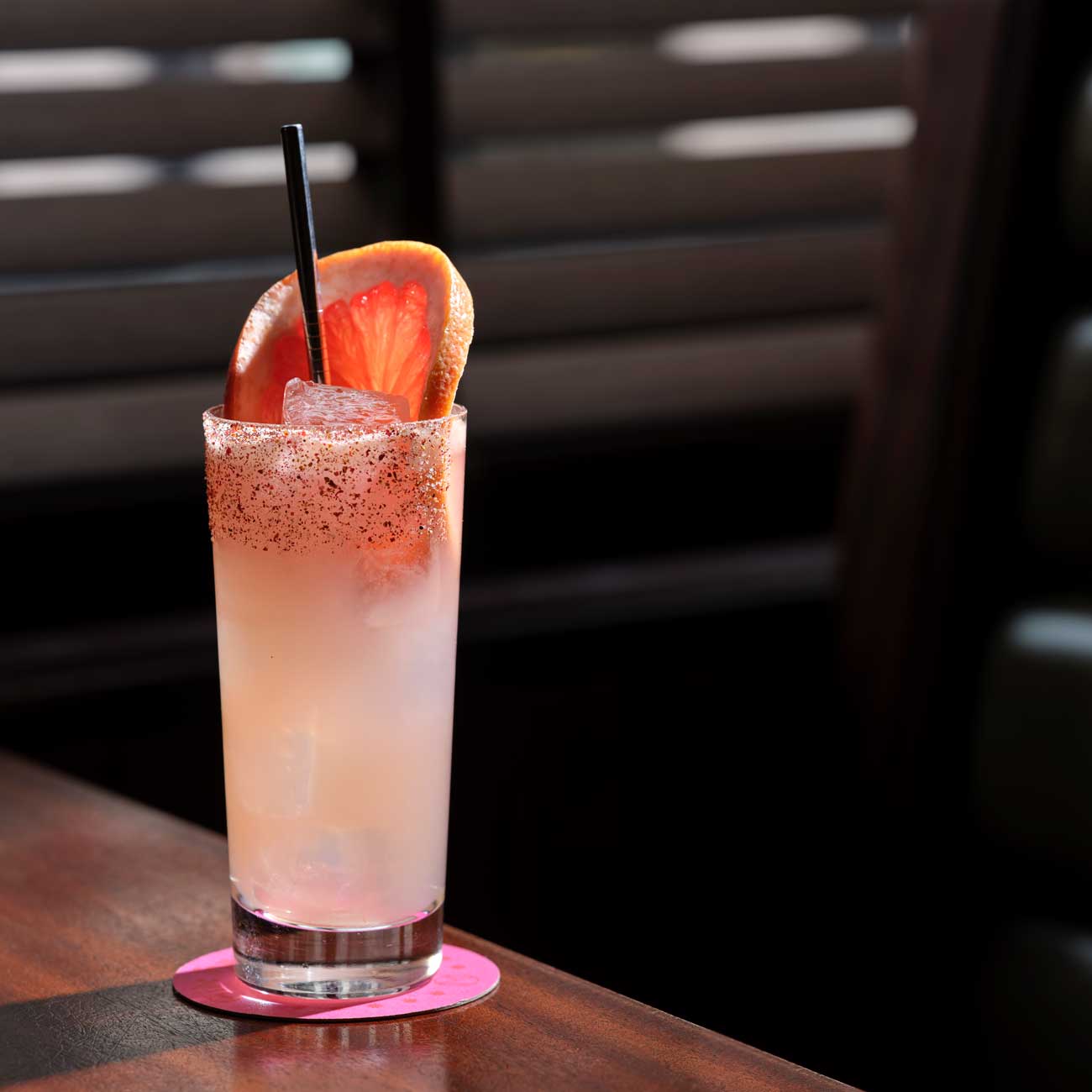 Paloma cocktail on a bar