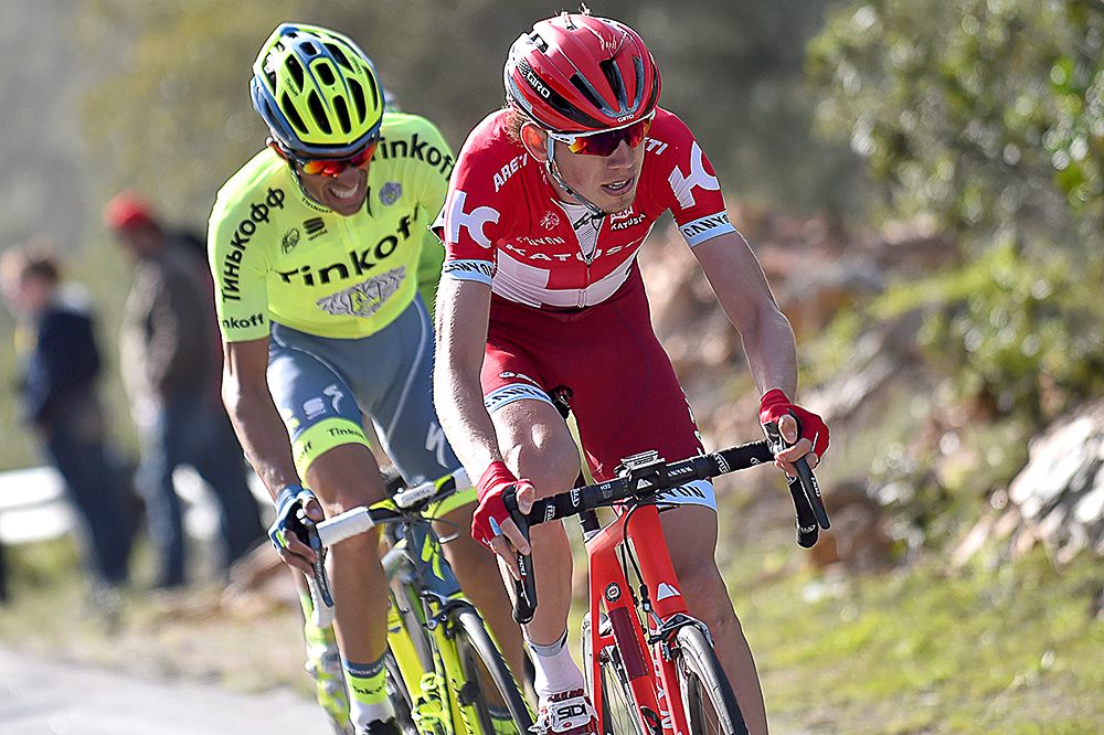Matvey Mamykin put the pressure on Contador.