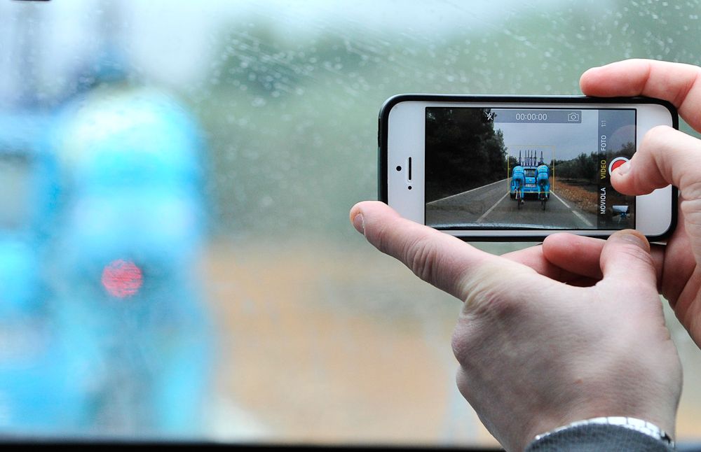 Filming the training ride on a iPhone