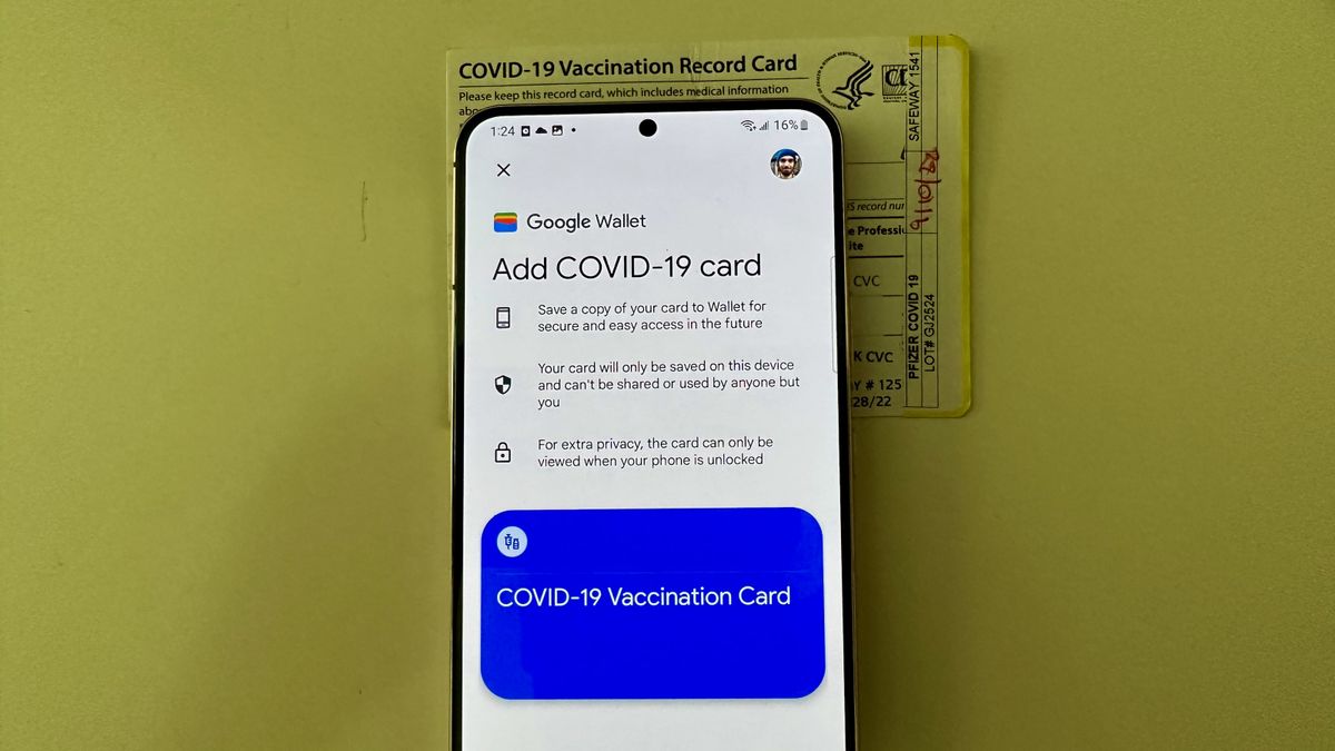 Google Wallet Covid-19 vaccination record