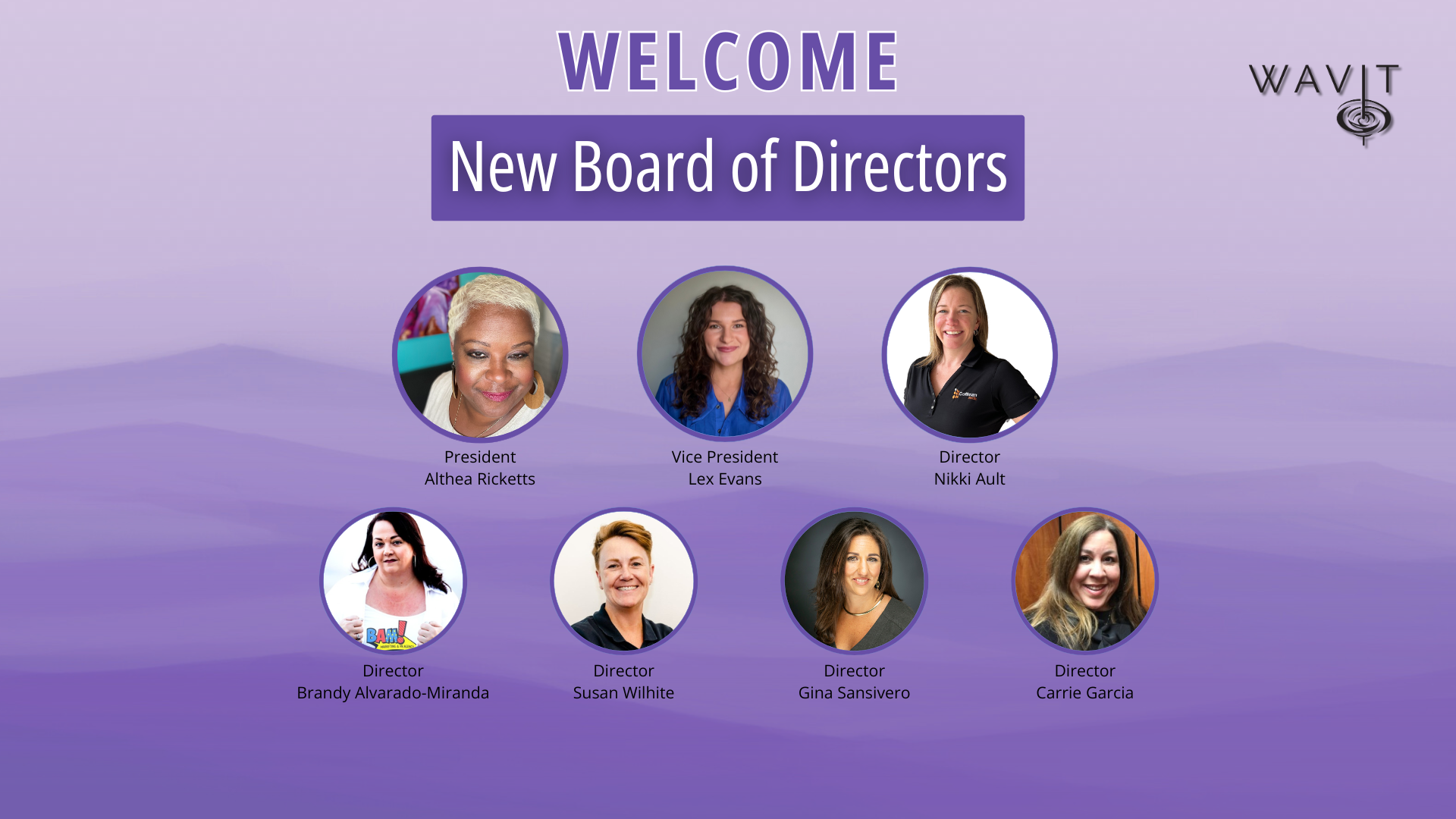 The new board of directors at WAVIT.