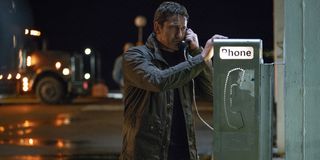 Mike Banning Gerard Butler on the phone in Angel Has Fallen