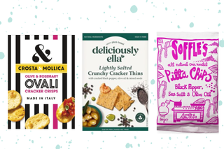 Cuts out of Crosta&Mollica, Deliciously Ella and Soffle's cracker crisps