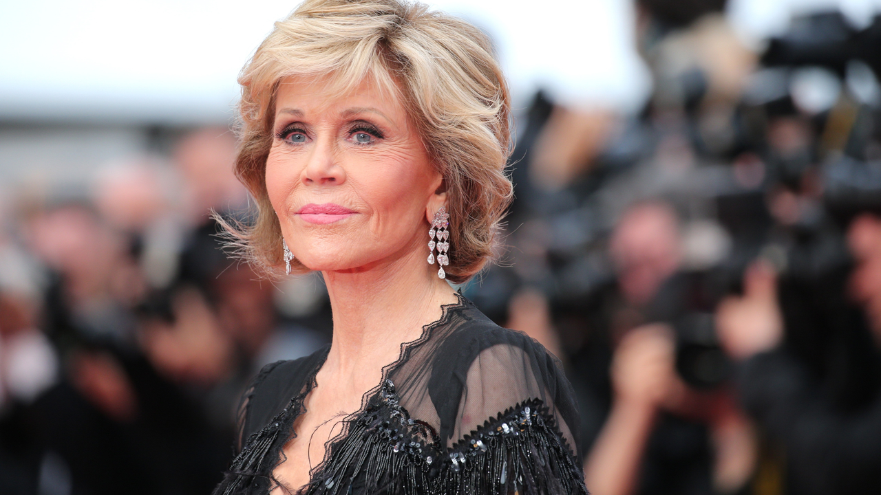 Actress Jane Fonda attends the screening of &quot;Sink Or Swim (Le Grand Bain)&quot; during the 71st annual Cannes Film Festival at Palais des Festivals on May 13, 2018 in Cannes, France