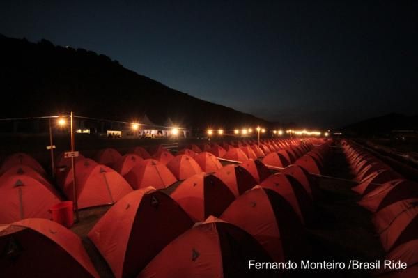 Tent city at the Brasil Ride