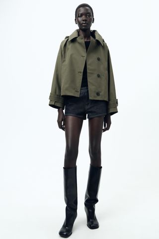 Short Hooded Trench Zw Collection