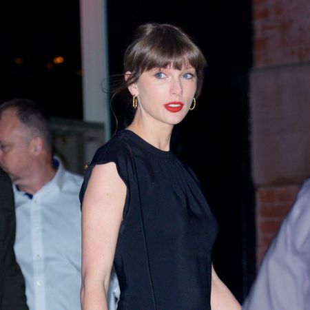 Taylor Swift and Travis Kelce leave dinner at Sartiano's Italian restaurant in New York City with the singer wearing a hybrid ballet shoe trend