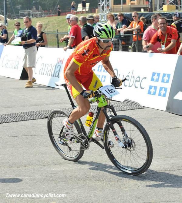 Jose Hermida heads out on the final lap for Spain