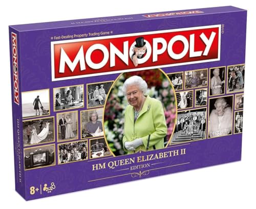 Hm Queen Elizabeth Ii Monopoly Board Game, Tour Key Moments in Her Majesty's Life, Collect Royal Residence, Horses, Corgis and Weddings, the Fast-Dealing Property Game for 2-6 Players Aged 8 Plus