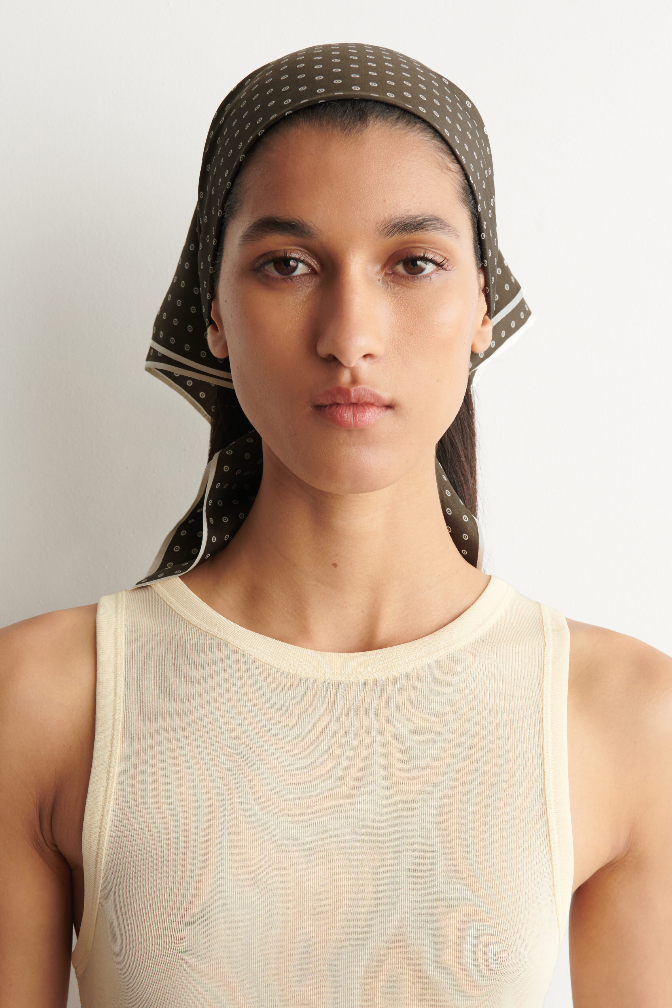 Polka-Dot Silk Scarf