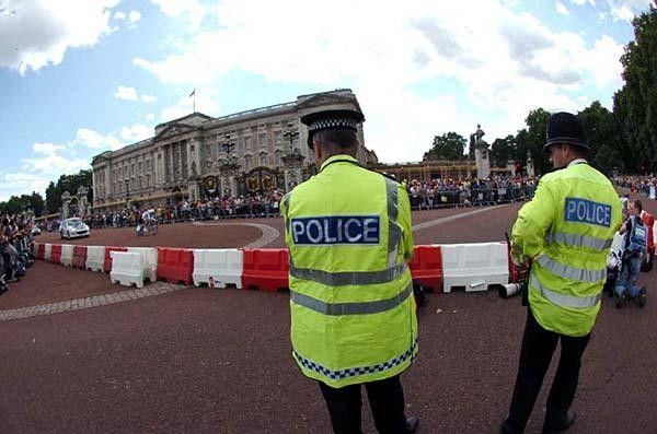 Police had a watchful eye on everything.
