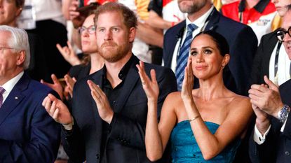 Prince Harry, Duke of Sussex, Meghan, Duchess of Sussex during the closing ceremony of the Invictus Games