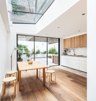 glazed kitchen side extension