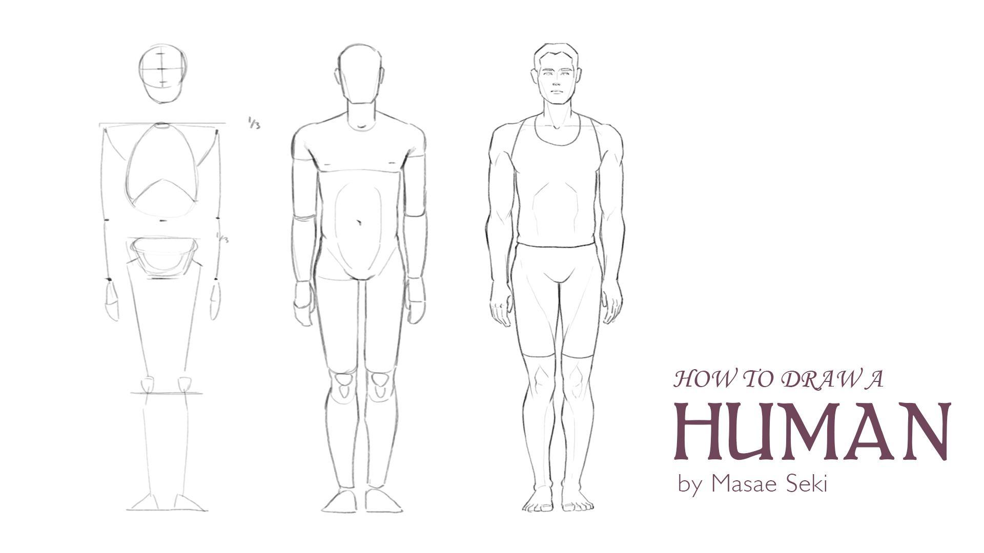 how to draw a person standing up step by step