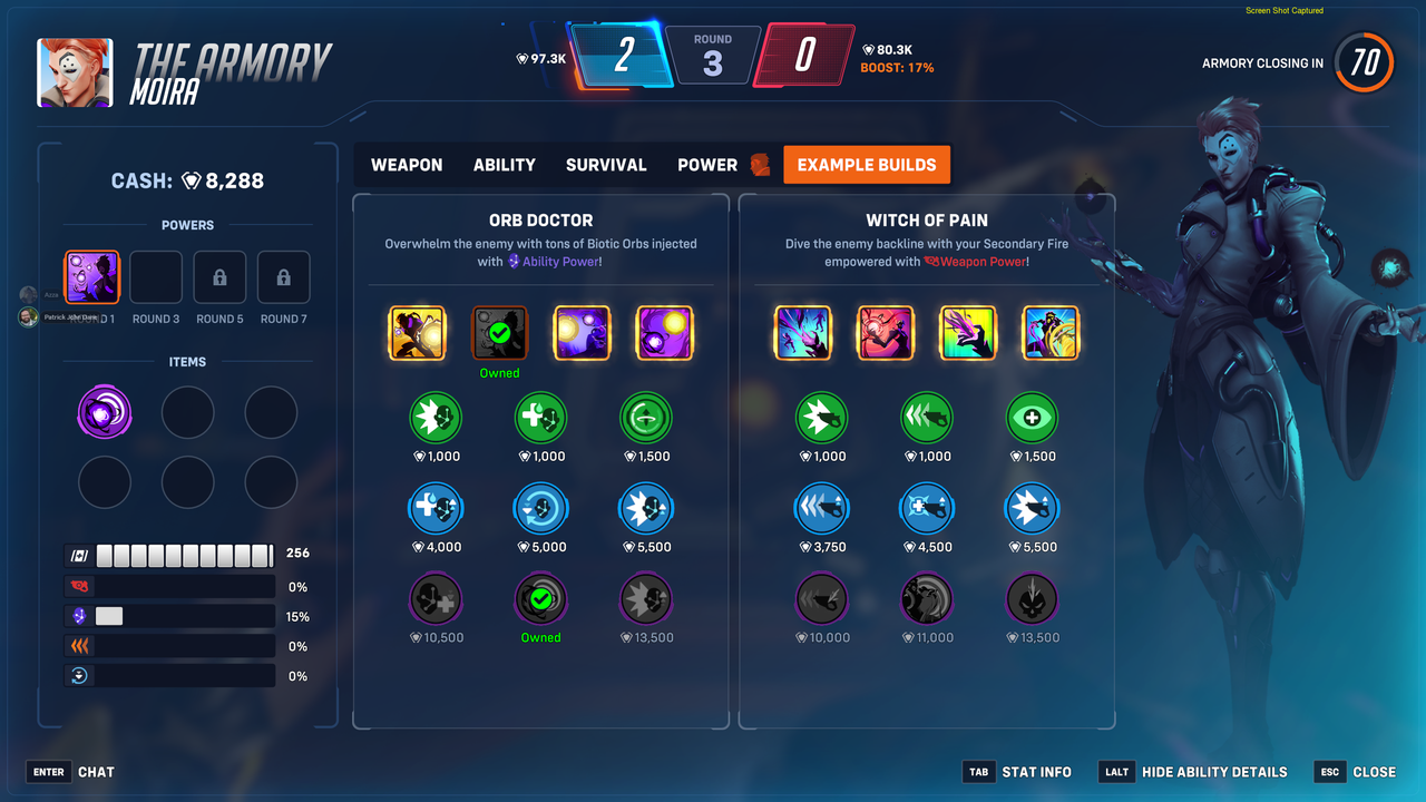 Moira pre builds