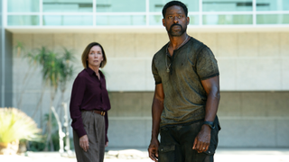 (L-R) Julianne Nicholson and Sterling K. Brown in "Paradise" season 2 on Hulu