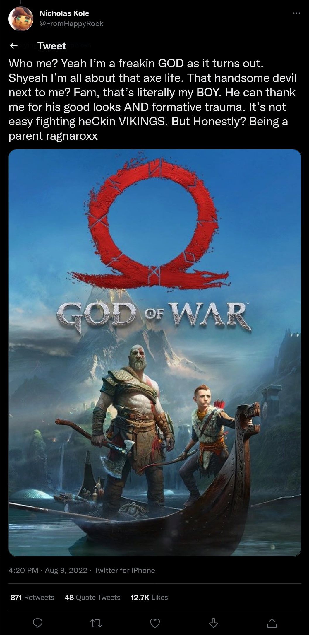 God of War tweet