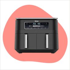 Three of the best dual zone air fryers on Ideal Home style background