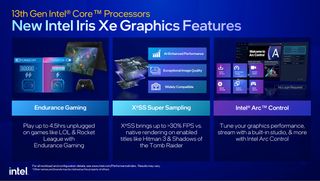Intel Raptor Lake iris xe graphics improvements detailed in a slide, courtesy of Intel.