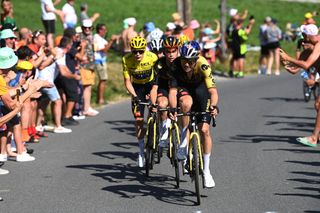 Tour de France 2023 stage 14: Wout van Aert putting in another effort at the front for Jumbo-Visma teammate Jonas Vingegaard