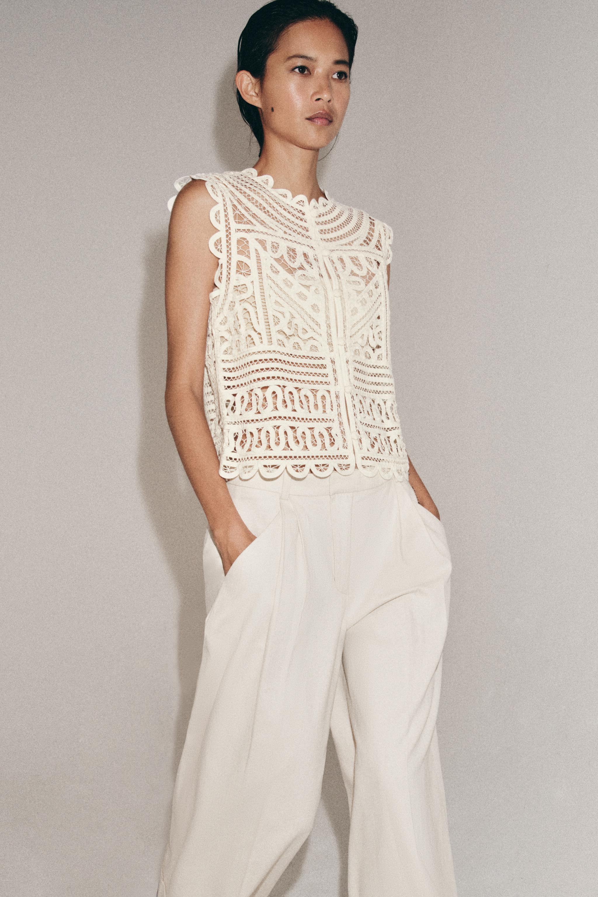 Zw Collection Crochet Blouse