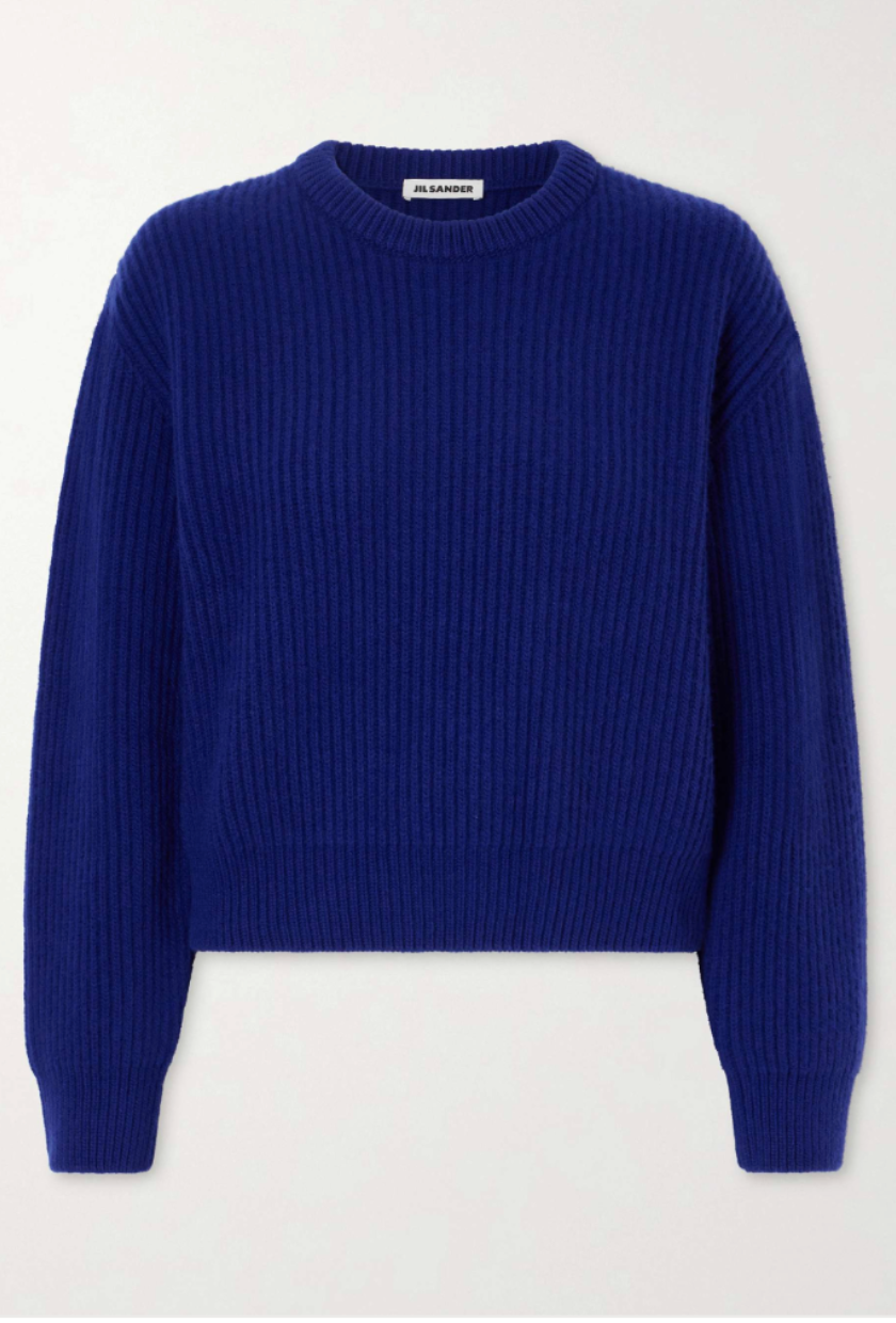 JIL SANDER, Ribbed-Knit Wool Sweater