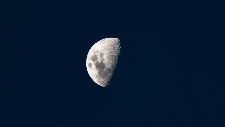 A photograph of the Moon