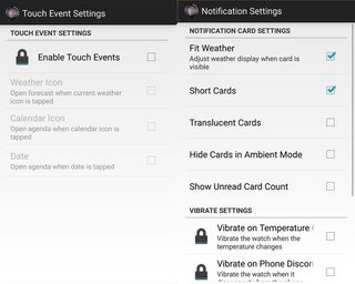 Weather time for Wear touch and notification