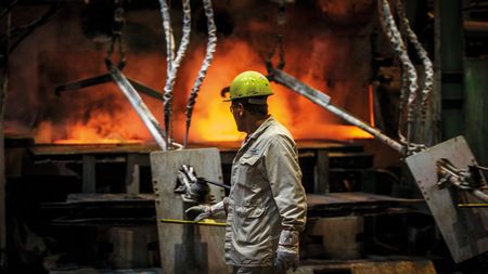 Metal foundry worker