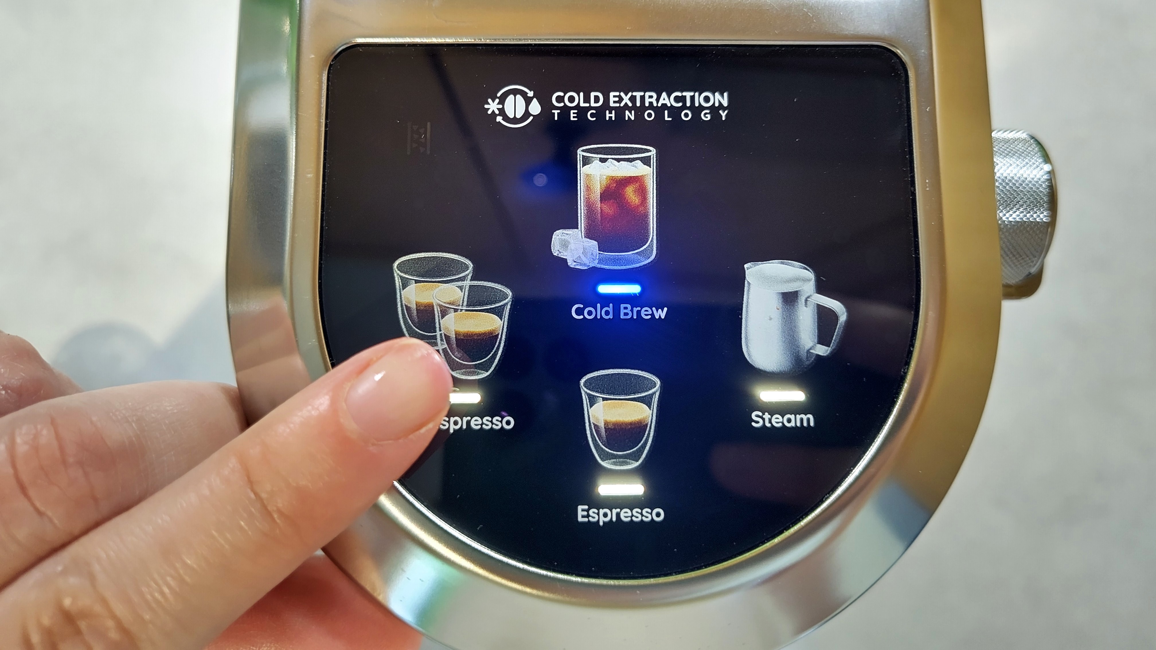 De'Longhi Dedica Duo espresso machine control panel