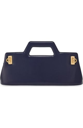 Wanda East/west Leather Top-Handle Bag