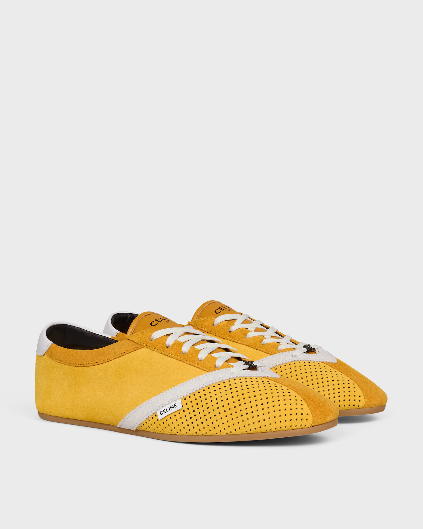 Celine, The Flat Sneaker In Suede Calfskin And Lambskin