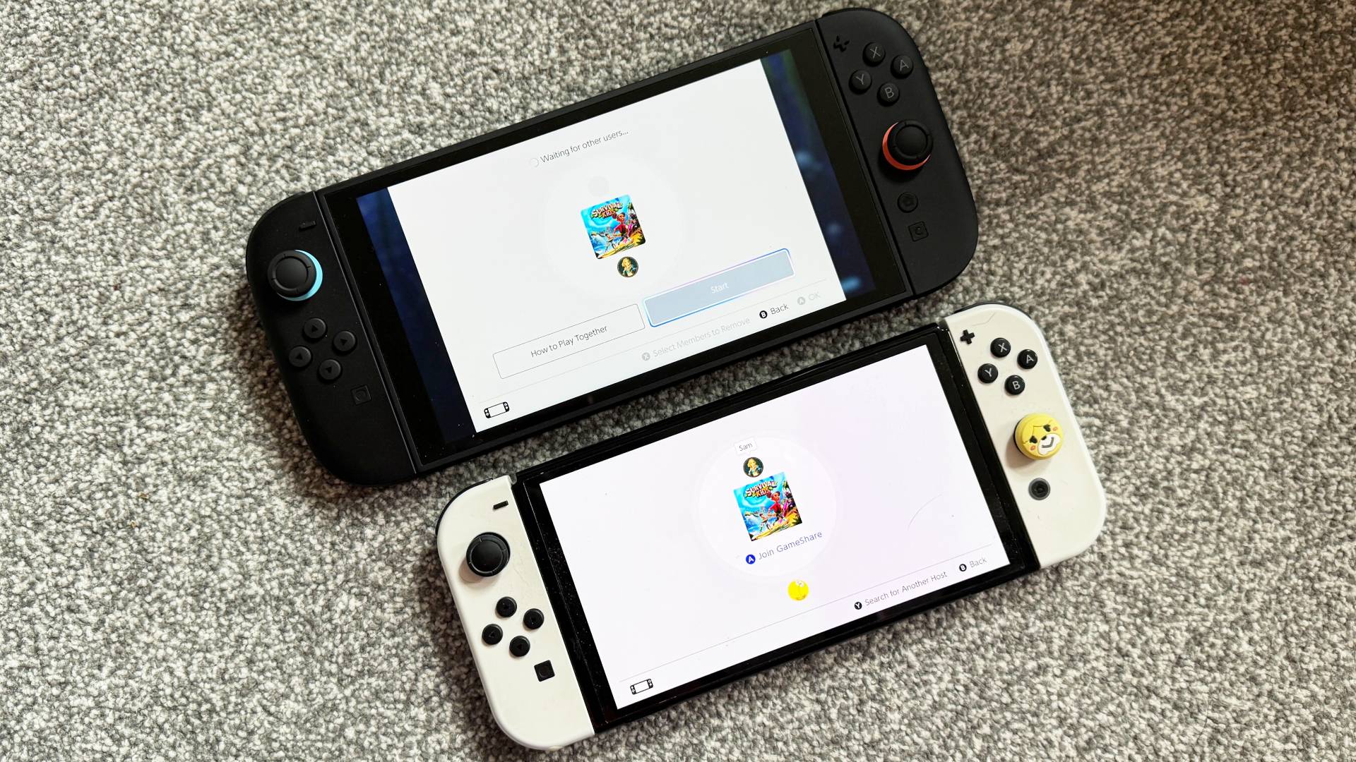 Photo of the Nintendo Switch 2 using the new GameShare feature taken by Sam Loveridge.