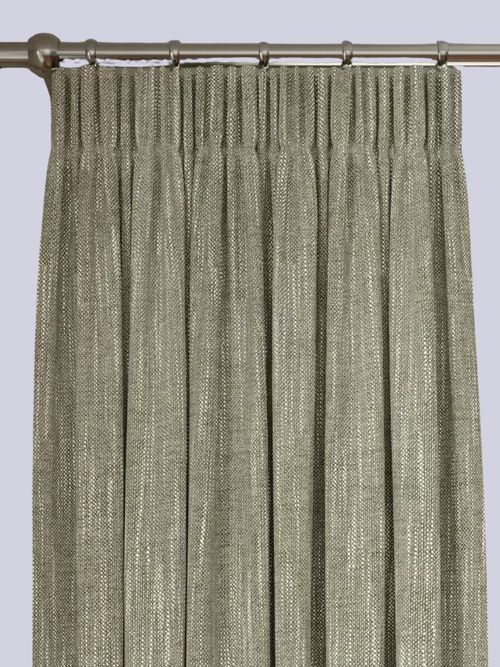Brushed Viscose Blend Pair Blackout Lined Pencil Pleat Curtains
